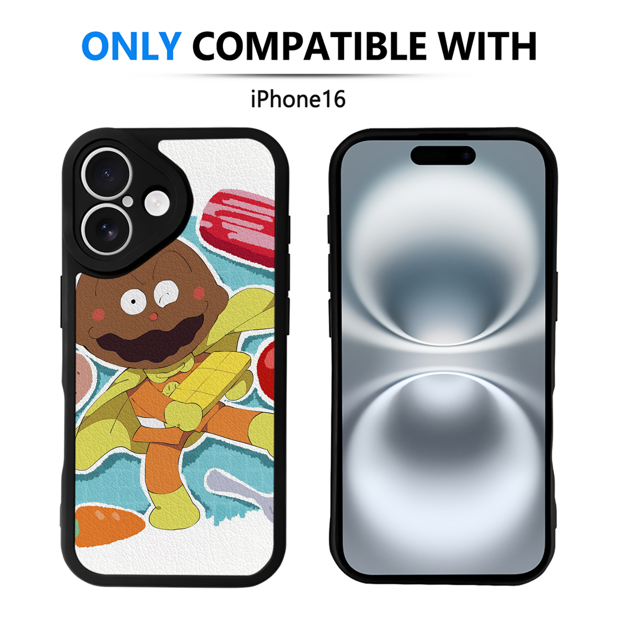（画像用） アンパンマン Anpanman 【iPhone 16シリーズ対応】シリコンスマホケース（レザー調） 材質：シリコン